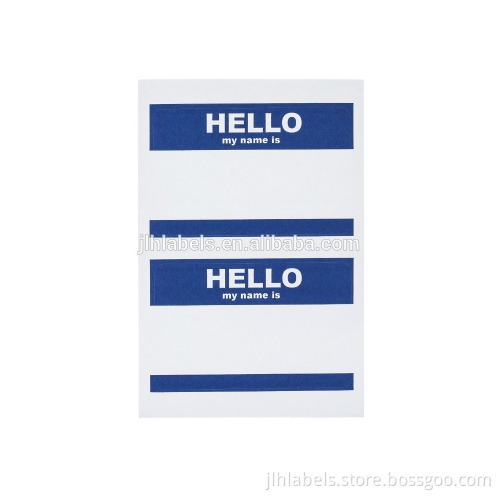 Self adhesive name tags,my name is sticker, 3.5" x 2.25" per label, 2 labels per sheet
